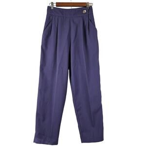 Condor vintage purple‎ work trouser 100% polyester high rise, size 11/12